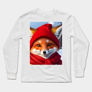 Christmas Cute Fox For Fox Lovers Long Sleeve T-Shirt